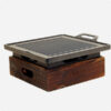 Wooden Seat Korean Style Grill Pan Grill Household Smokeless