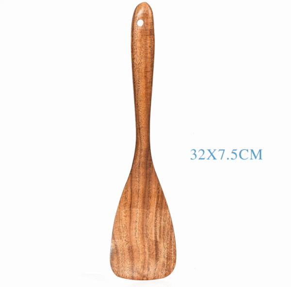 Teak Natural Wood Tableware Spoon Ladle Turner Rice Colander Soup Skimmer Cooking Tool Sets Spoon Scoop Kitchen Tools Gadgets