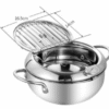 Stainless Steel Telescopic Folding Basket Frying Basket French Fries Degreasing Kitchen Tool