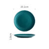 Creative Simple Solid-color Ceramic Plate Fruit Cake Plate Round Beef Steak Western Plate