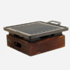 Wooden Seat Korean Style Grill Pan Grill Household Smokeless