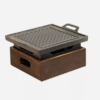 Wooden Seat Korean Style Grill Pan Grill Household Smokeless
