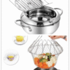 Stainless Steel Telescopic Folding Basket Frying Basket French Fries Degreasing Kitchen Tool