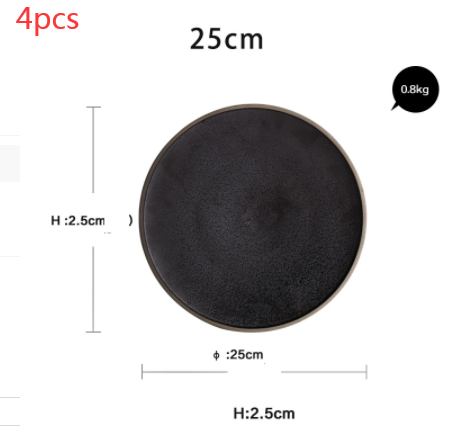 2729e853-9b48-497f-a60b-3a5ef8106b18.png Black crystal large plate ceramic plate home dessert plate round flat plate