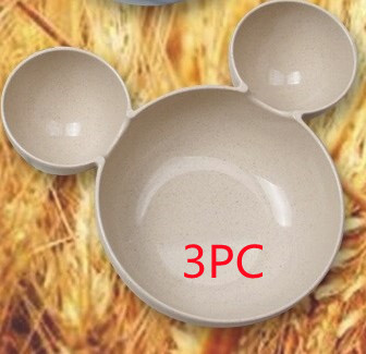 34cd7307-61f1-41c9-8166-4e0b3253aab7.jpg Wheat Straw, Children's Bowl, Cartoon, Wheat Chopsticks, Fork Spoon, Fruit Dish, Mickey's Bowl, Lovely Gift Set