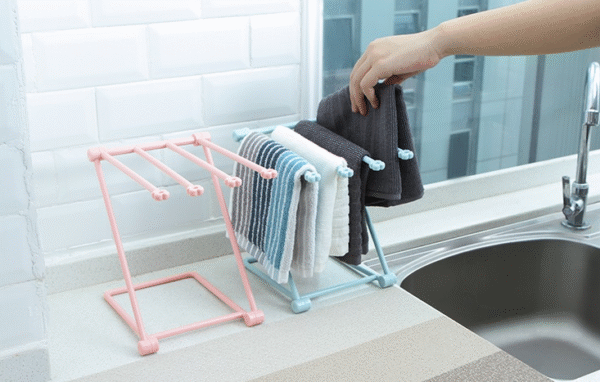 3725475049749.png Foldable Dishcloth Shelf Kitchen Accessories Gadget Organizer