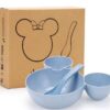 4910061477296.jpg Wheat Straw, Children's Bowl, Cartoon, Wheat Chopsticks, Fork Spoon, Fruit Dish, Mickey's Bowl, Lovely Gift Set
