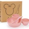 6281262986473.jpg Wheat Straw, Children's Bowl, Cartoon, Wheat Chopsticks, Fork Spoon, Fruit Dish, Mickey's Bowl, Lovely Gift Set