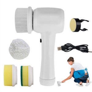 Version 1.0.0 Electric Cleaning Brush 4 In 1 Spinning Scrubber Handheld Electric Cordless Cleaning Brush Portable