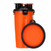 2 In 1Pet Water Bottle Dispenser Travel Portable Dog Cat Drinking Silicone Bowl