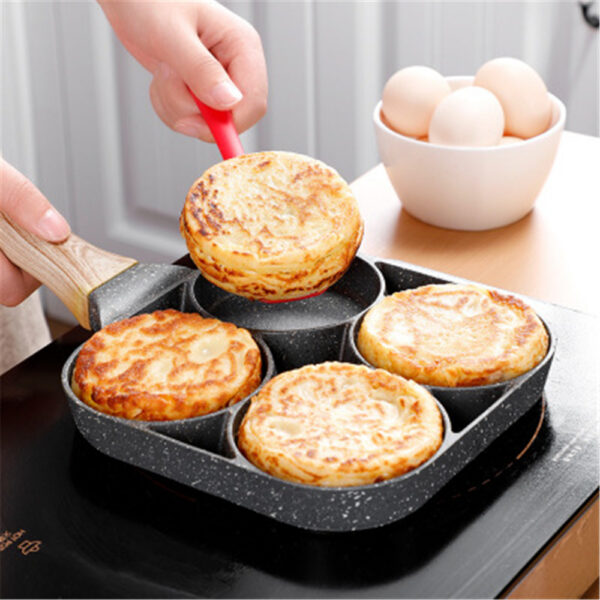 cab2bb6b-9611-4348-baaa-770b70315b4f.jpg Multi Functional 4 Hole Frying Pan Non Stick Breakfast Burger Egg Pancake Maker Medical Stone Four Hole Omelet Pan