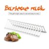 Stainless Steel Barbecue Grill Holder Smoking Rib Racks Grilling BBQ Accessories Outdoor Roasting Stand Picnic Utensil
